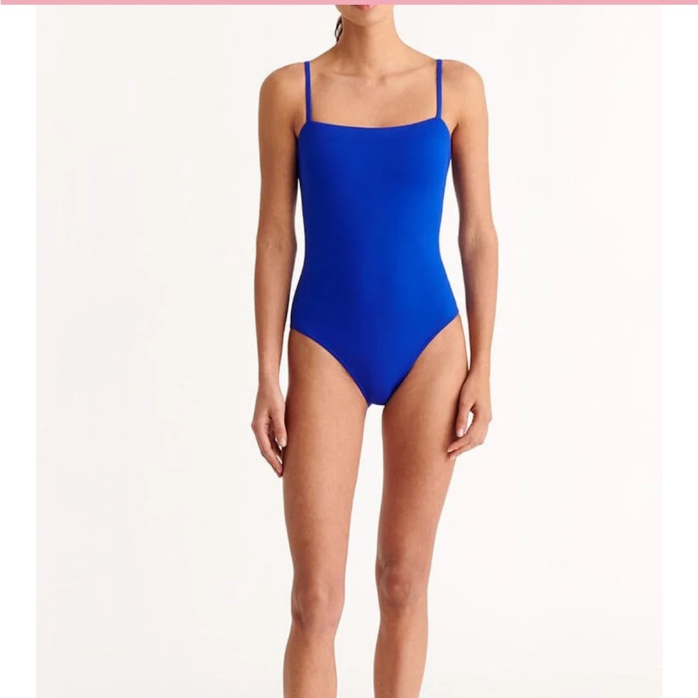 New with tags Eres 1 piece designer swimsuit. Indigo blue.